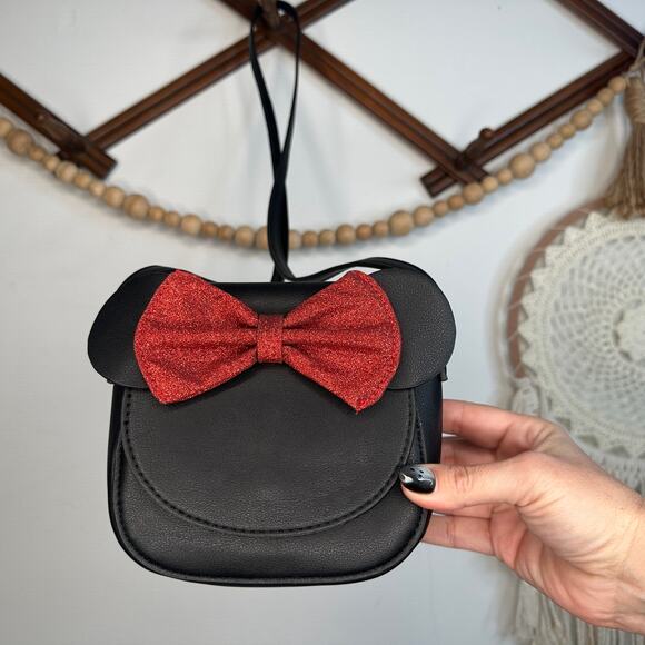 Disney x Gap Minnie Mouse Glitter Crossbody Purse - Picture 1 of 5